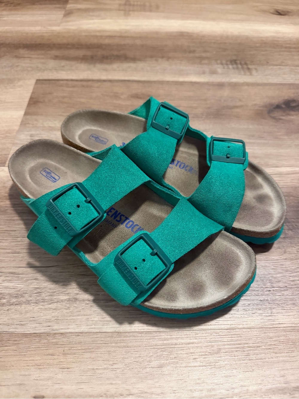 Birkenstock Arizona Digital Green Suede Sandals Womens EU 39 US 8